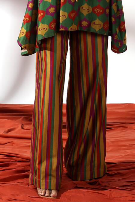 Buy Leela By A Green Chanderi Embroidery Collared Temple Arch Print Shirt Kurta With Pant Online at Aza Fashions Buy_Leela By A_Green Chanderi Embroidery Collared Temple Arch Print Shirt Kurta With Pant _Online_at_Aza_Fashions