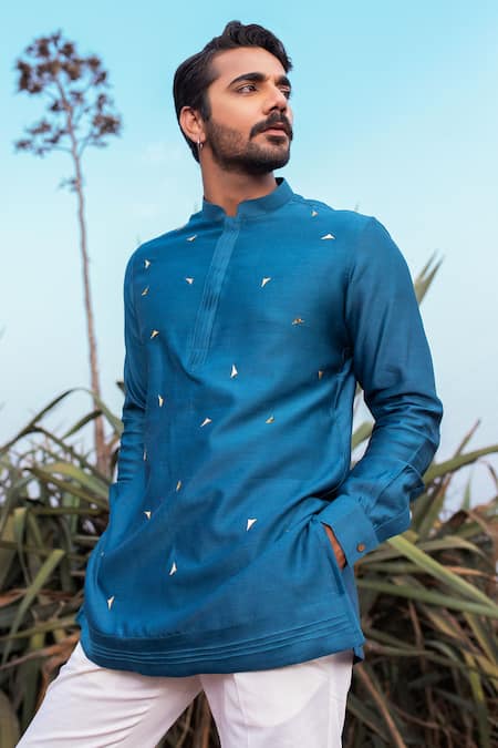 Runit Gupta Abstract Embroidered Short Kurta Set 