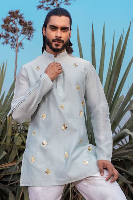 Runit Gupta Paradise Embroidered Short Kurta Set 
