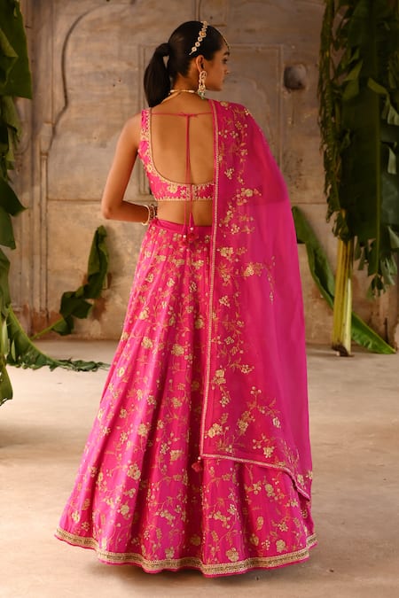 Deep Thee Phool Jaal Zardozi Embroidered Bridal Lehenga Set 