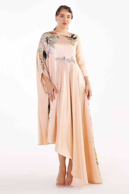 EEKSHA Floral Applique Embellished Kaftan 