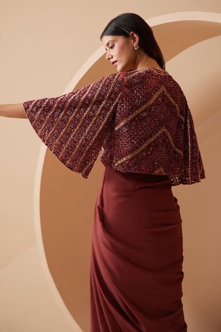 Roqa Divine Hand Embroidered Jacket Skirt Set 