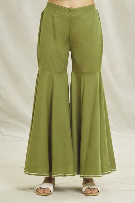 Naintara Bajaj Green Cotton, Kota Doria Patti Anarkali Set With Leheriya Pattern Dupatta at Aza Fashions Naintara Bajaj_Green Cotton, Kota Doria Patti Anarkali Set With Leheriya Pattern Dupatta _at_Aza_Fashions