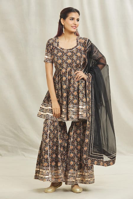 Samyukta Singhania Masakali Floral Print Kurta Sharara Set 