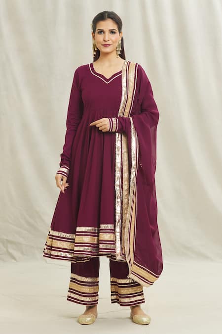 Samyukta Singhania Placement Gota Work Anarkali Pant Set 