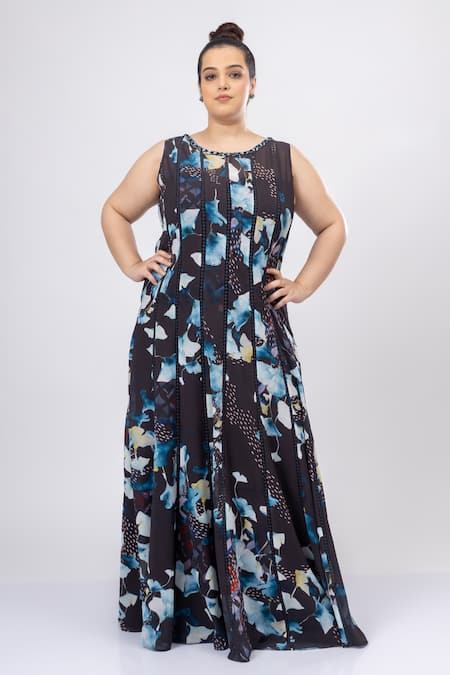 Mamicha Starry Night Print Maxi Gown 