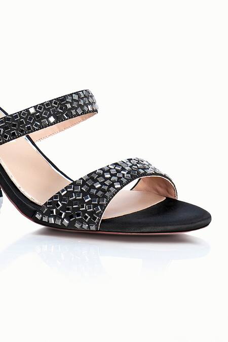 Riya Jaisinghani_Black Crystals Charvi Work Heels_at_Aza_Fashions