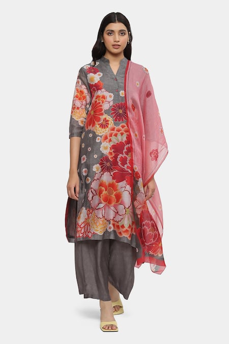 Satya Paul Bloom Print Kurta & Pant Set 