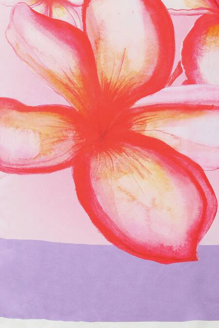 Satya Paul_Grey Satin, Georgette Embroidery Via East Printed Saree With Running Blouse _at_Aza_Fashions