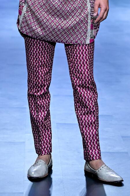 Buy Sva By Sonam & Paras Modi Purple Silk Print Bloom Jaal Embellished Kurta With Pant Online at Aza Fashions Buy_Sva By Sonam & Paras Modi_Purple Silk Print Bloom Jaal Embellished Kurta With Pant_Online_at_Aza_Fashions