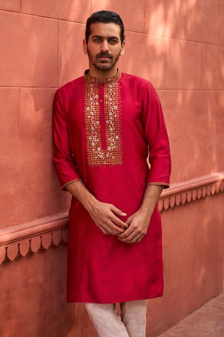 Punit Balana Applique Patra Work Kurta Pant Set 