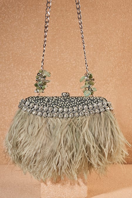 Ostrich discount feather purse