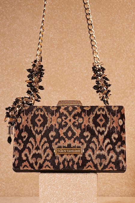 Tarun Tahiliani Ikat Pattern Hand Bag With Sling 