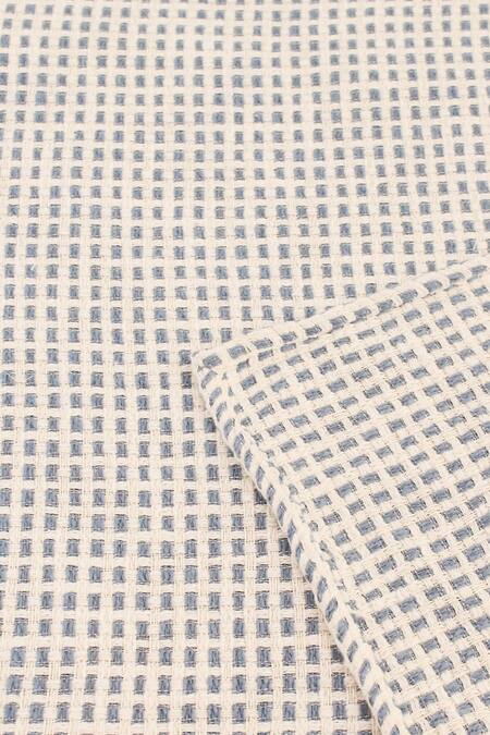 Shop House This Blue Cotton Woven Girnar Bedcover Set Online at Aza Fashions Shop_House This_Blue Cotton Woven Girnar Bedcover Set_Online_at_Aza_Fashions