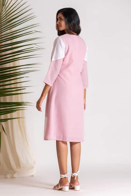 Savaaya Color Blocked Midi Dress 