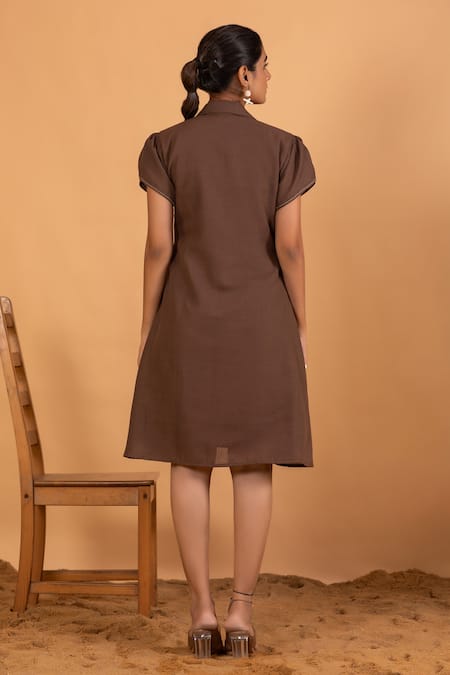 Savaaya Embroidered Midi Dress 