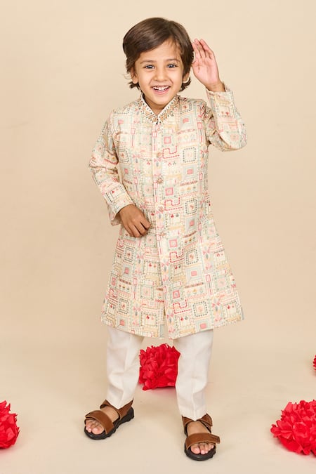 All Boy Couture Embroidered Bandhgala Kurta Set 