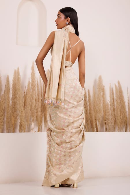 Chhaya Mehrotra Falguni Handwoven Meena Saree With Blouse 