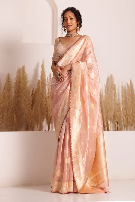 Chhaya Mehrotra Aagam Handwoven Saree With Blouse 