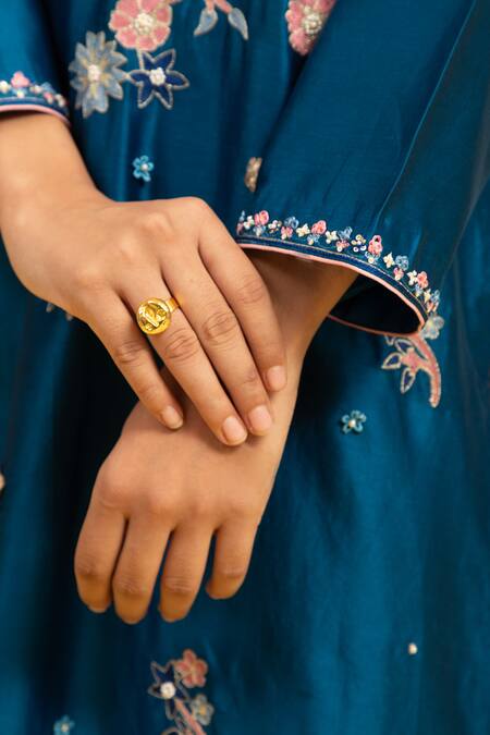 Buy Shetab Kazmi Blue Chanderi, Modal, Viscose Pearls, Sequins, Aari Thread Kurta Pant Set Online at Aza Fashions Buy_Shetab Kazmi_Blue Chanderi, Modal, Viscose Pearls, Sequins, Aari Thread Kurta Pant Set _Online_at_Aza_Fashions