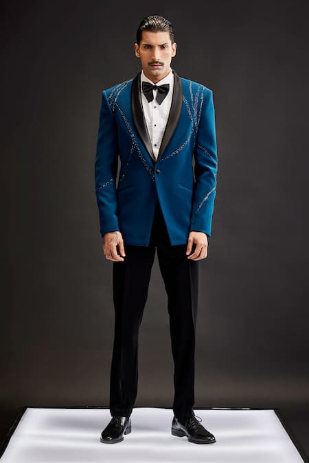 Sarab Khanijou Astral Sequin Embellished Tuxedo & Pant Set 