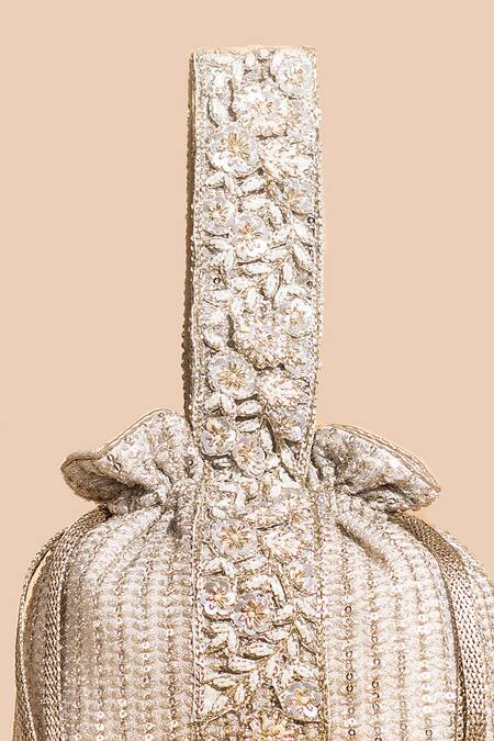 Amyra_Gold Sequins, Zari, Embroidery Tara Potli_Online_at_Aza_Fashions