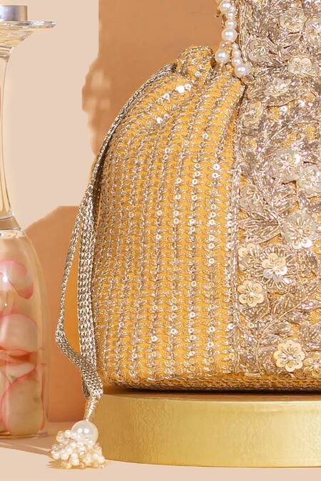 Buy Amyra Orange Zari Tara Embroidered Potli Online at Aza Fashions Buy_Amyra_Orange Zari Tara Embroidered Potli _Online_at_Aza_Fashions