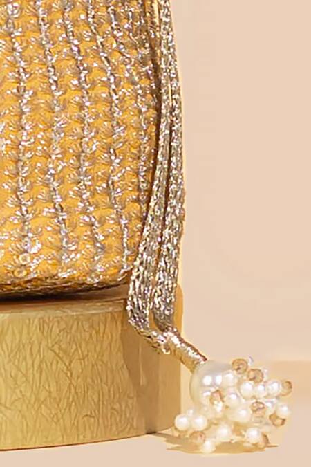 Shop Amyra Orange Zari Tara Embroidered Potli Online at Aza Fashions Shop_Amyra_Orange Zari Tara Embroidered Potli _Online_at_Aza_Fashions