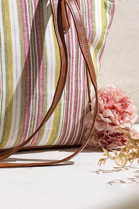 Buy Amyra Brown New Yorker Striped Tote Bag Online at Aza Fashions Buy_Amyra_Brown New Yorker Striped Tote Bag _Online_at_Aza_Fashions