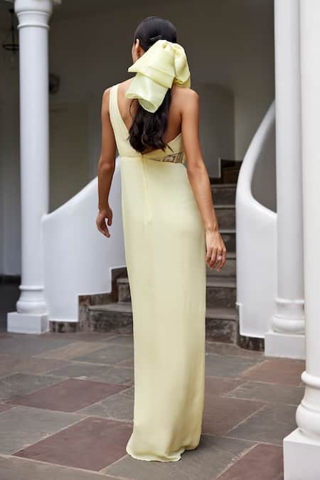 Parshya Blossom Cut Work Embellished Gown 