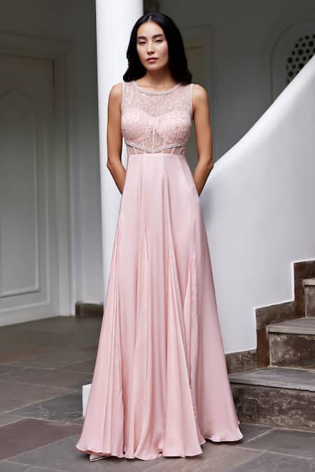 Tony Ward One Shoulder Embroidered Fit and Flare Gown - District 5 Boutique
