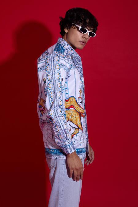 Loudless_Multi Color Cotton Cavaloy Print Shirt_Online_at_Aza_Fashions