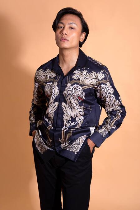 Buy_Loudless_Multi Color Cotton Printed Celestial Shirt_Online_at_Aza_Fashions