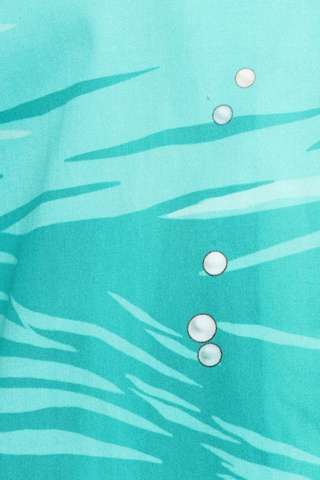 Loudless_Multi Color Cotton Embroidery Corel Reef Print Shirt_at_Aza_Fashions