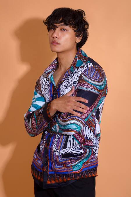Buy_Loudless_Multi Color Cotton Jadis Print Shirt_Online_at_Aza_Fashions