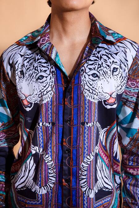 Shop_Loudless_Multi Color Cotton Jadis Print Shirt_Online_at_Aza_Fashions
