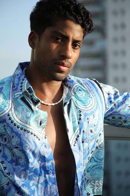 Loudless_Multi Color Cotton Paisley Print Shirt_Online_at_Aza_Fashions