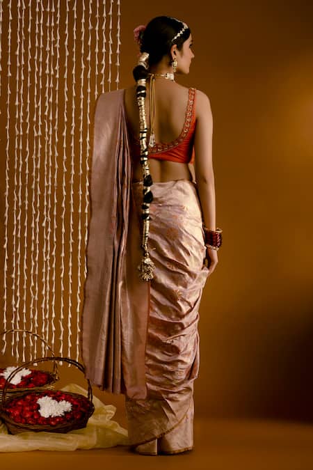 Priyal Bhardwaj Floral Pattern Banarasi Handwoven Saree 