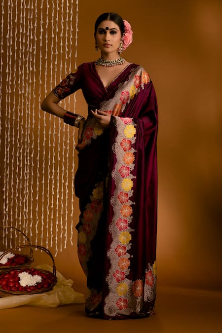 Priyal Bhardwaj Banarasi Handwoven Bordered Saree 