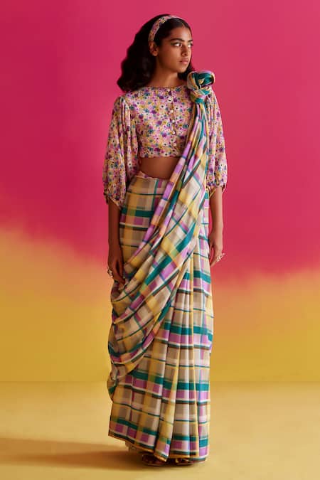 Handloom Kota Weaving Silk Saree With Blouse Piece