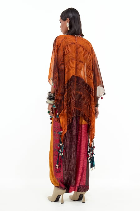 Shop Aseem Kapoor Multi Color Silk Beads Collared Veni Printed And Embroidered Jacket at Aza Fashions Shop_Aseem Kapoor_Multi Color Silk Beads Collared Veni Printed And Embroidered Jacket _at_Aza_Fashions