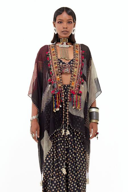 Aseem Kapoor Multi Color Satin, Silk, Veni Mixed Print Jacket Trouser Set at Aza Fashions Aseem Kapoor_Multi Color Satin, Silk, Veni Mixed Print Jacket Trouser Set _at_Aza_Fashions