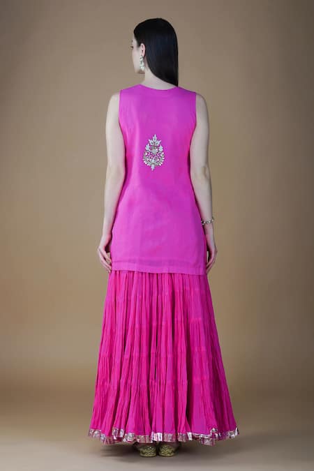 Nazar By Indu Embroidered Kurta Lehenga Set 