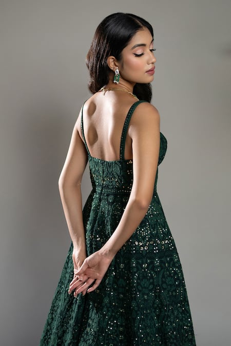 Shahmeen Husain Chikankari Embroidered Corset Anarkali With Dupatta 