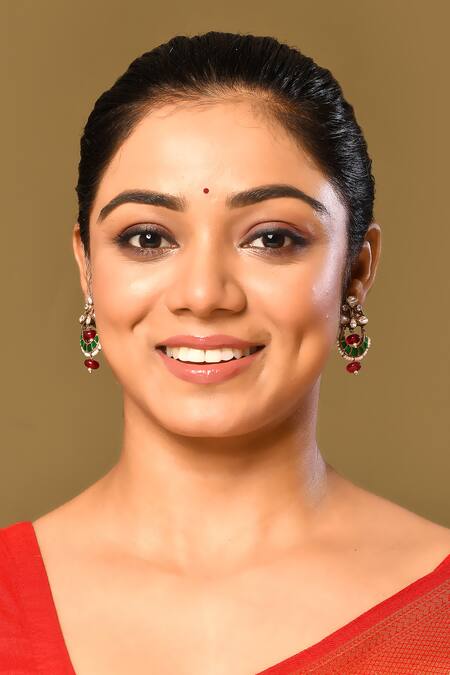 Ivorine_White Diamonds, Stones Crescent Embellished Earrings _Online_at_Aza_Fashions