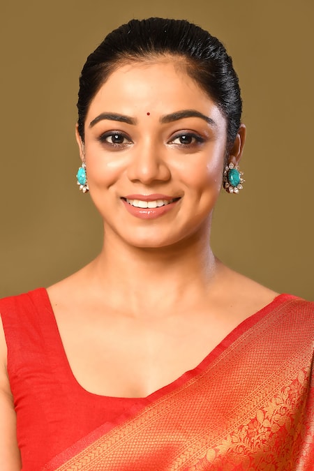 Ivorine_Blue Mirrors, Stones Turquoise Embellished Stud Earrings _Online_at_Aza_Fashions