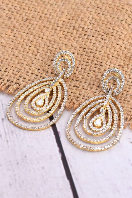 Ivorine Embellished Dangler Earrings 