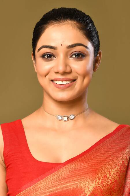 Ivorine_White Moissanite Polki Pendant Necklace _Online_at_Aza_Fashions