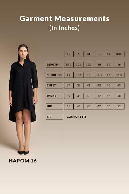 House Of Manaa Black 100% Cotton Embroidered Mirror Stand Collar Pocket Shirt Dress at Aza Fashions House Of Manaa_Black 100% Cotton Embroidered Mirror Stand Collar Pocket Shirt Dress_at_Aza_Fashions
