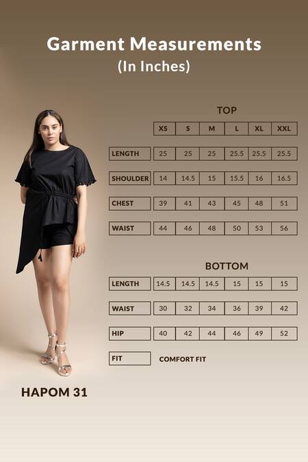 House Of Manaa_Black Cotton Round Neck Asymmetric Wrap Top And Skort Set _at_Aza_Fashions